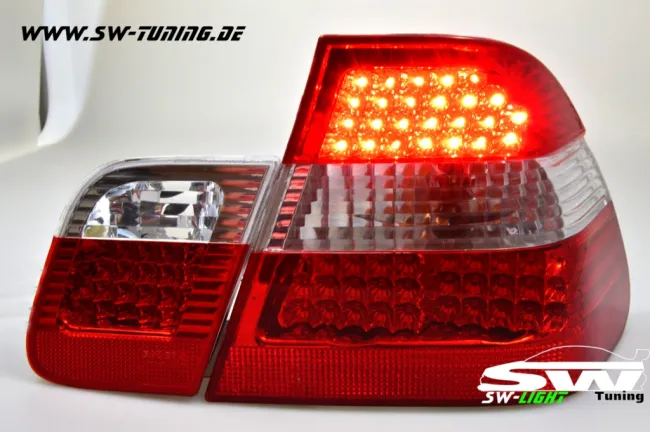 SW LED Rückleuchten BMW E46 Limo 98-01 red/crystal 4-teilig