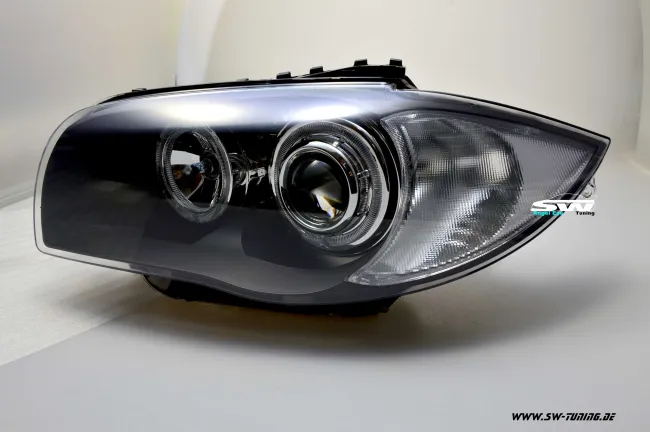 Angel Eye Scheinwerfer 1er BMW E87 E88 E81 E82 04-11 High LED Standlichtringe black