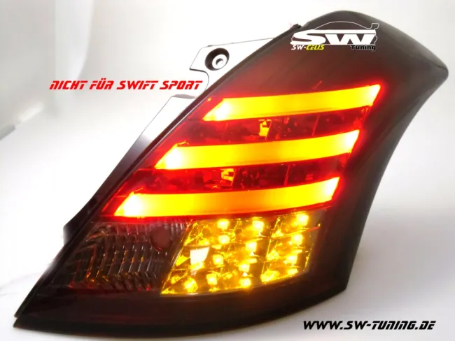 SW-Celi LED taillights suitable for Suzuki Swift Typ NZ/FZ 10-16 red/smoke