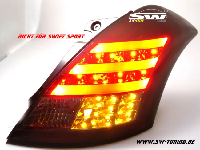 SW-Celi LED taillights suitable for Suzuki Swift Typ NZ/FZ 10-16 red/smoke
