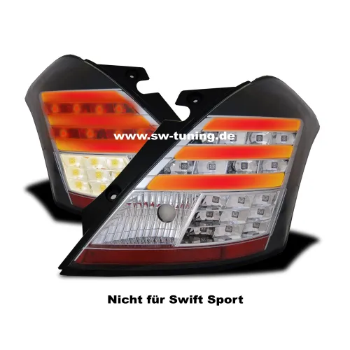 SW-Celi LED Rückleuchten passend für Suzuki Swift Typ FZ/NZ 10-16 black/Clear