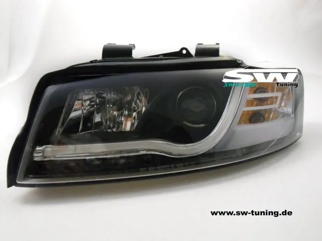 SW-LTube Scheinwerfer passend für Audi A4 B6 8E 01-04 LED Lighttube Standlicht black