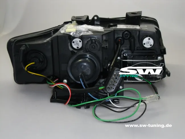 SW-LTube Scheinwerfer passend für Audi A4 B6 8E 01-04 LED Lighttube Standlicht black