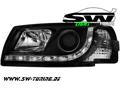 SW-Light Scheinwerfer VW T4 96-03 Langer Vorderwagen black LED Standlicht