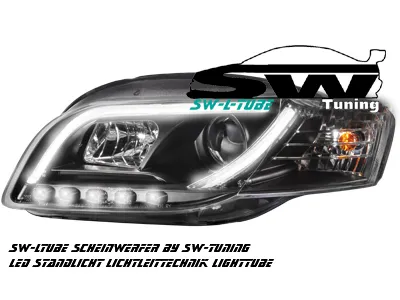 SW-LTube Scheinwerfer Audi A4 B7 04-07 Lighttube Standlicht black