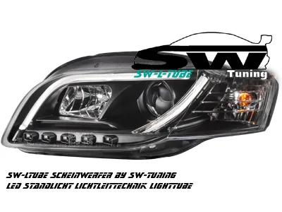 SW-LTube Scheinwerfer Audi A4 B7 04-07 Lighttube Standlicht black