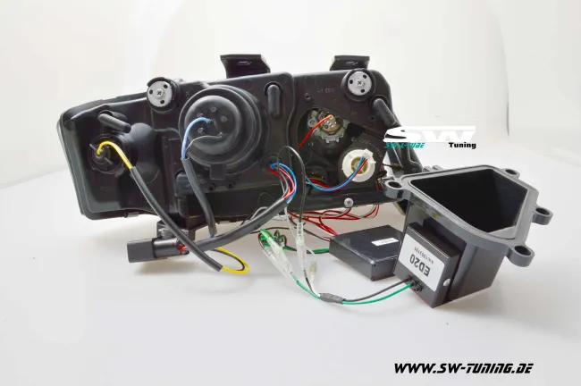 SW-LTube headlights Audi A6 4B FL 01-04 LED Lighttube black