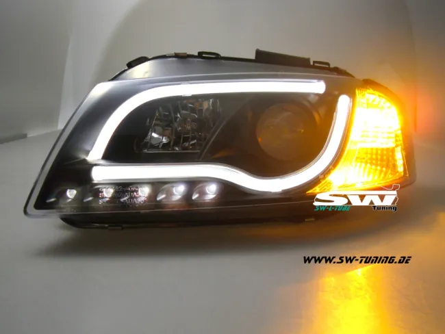 SW-LTube Scheinwerfer passend für Audi A3 8P 03-08 LED Lighttube Standlicht black