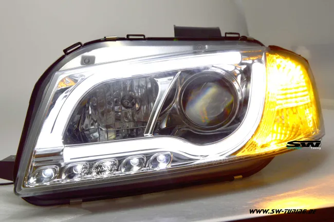 SW-LTube headlights Audi A3 8P 03-08 LED Lighttube positionslight chrome