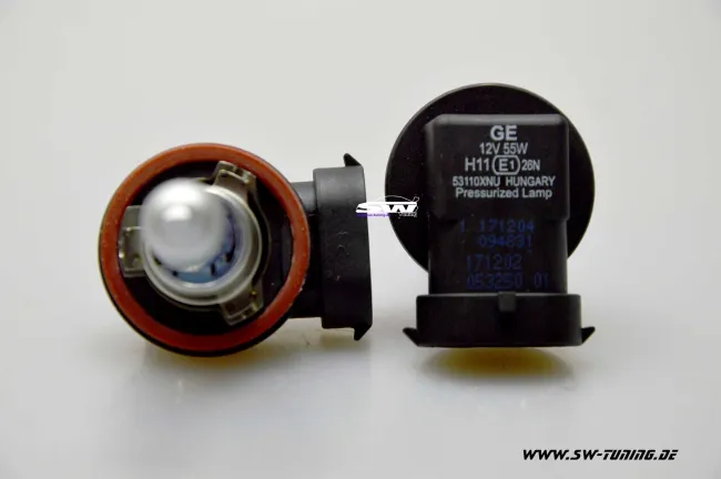 H11 GE MEGALIGHT Ultra 12V/55W white (2stk) +130% mehr Licht