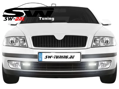 SW-DRL LED Tagfahrlicht für Skoda Octavia 1Z 04-08 chrome