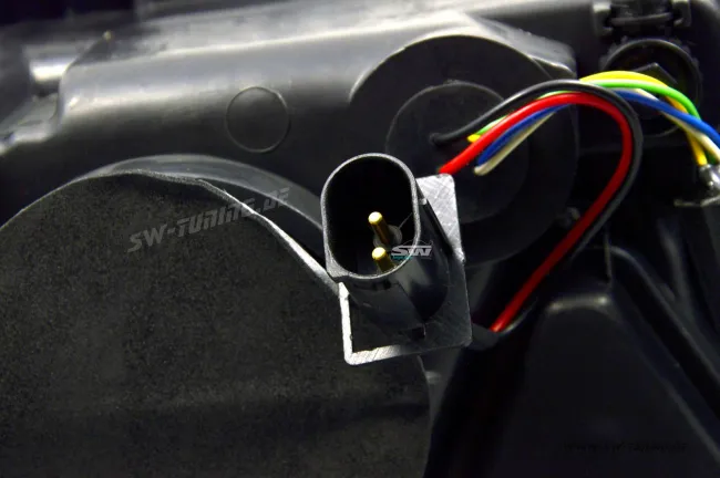 Angel Eye Scheinwerfer passend für 5er BMW E39 95-00 CCFL-Standlichtringe black