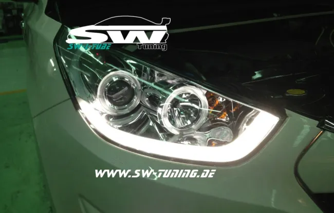 SW-LTube Scheinwerfer Hyundai IX35 LM 09-13 chrome Lighttube Standlicht