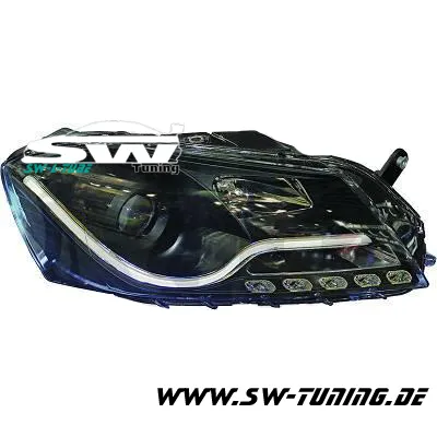 SW-LTube headlights suitable for VW Passat B7 3C/36 11-15 black LightTube parking light