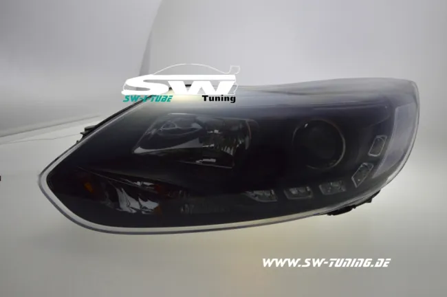 SW-LTube Scheinwerfer passend für Ford Focus Mk3 Typ DYB 11-14 LED Lighttube black