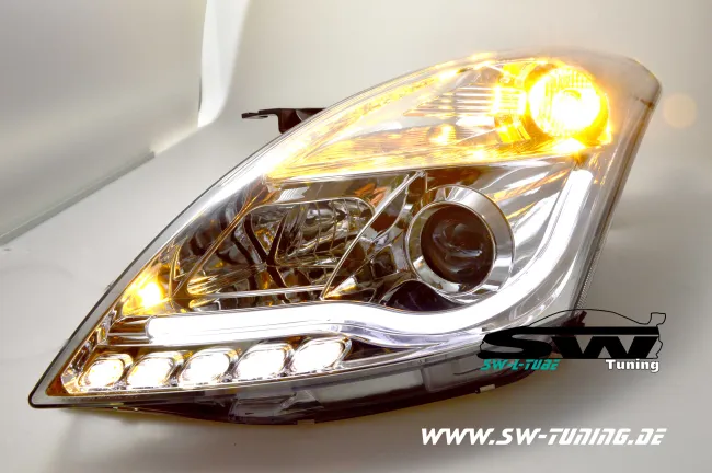 SW-LTube Scheinwerfer Suzuki Swift FZ/NZ 10-16 chrom Lighttube Standlicht