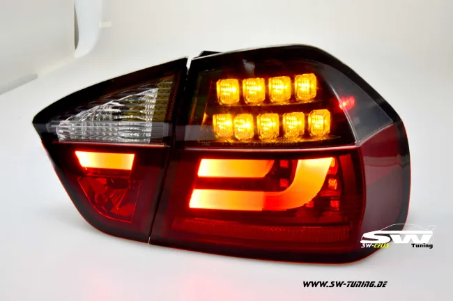 SW-Celi LED taillights suitable for 3Series BMW E90 Limo 05-08 red/black/clear Lightbar