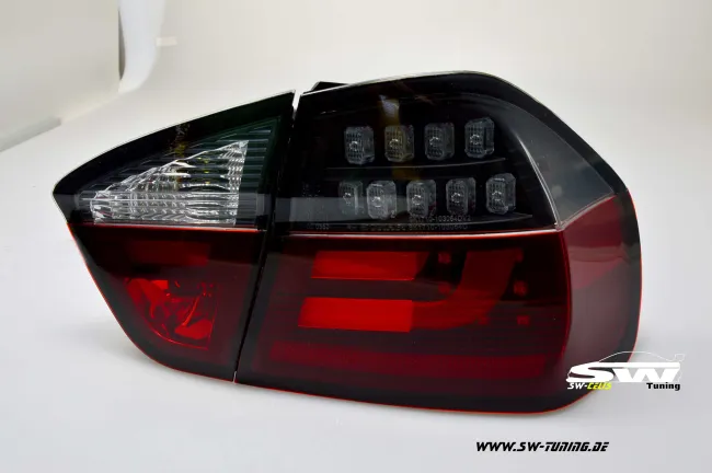 SW-Celi LED taillights suitable for 3Series BMW E90 Limo 05-08 red/black/clear Lightbar