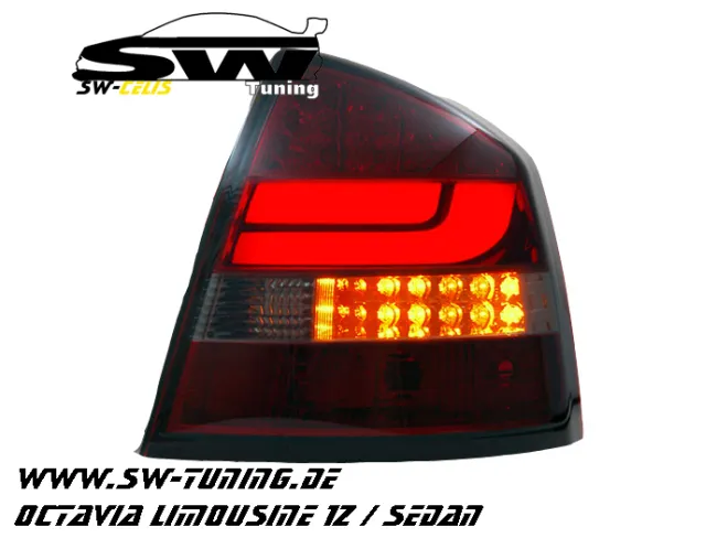 SW-Celis LED Rückleuchten Skoda Octavia II Limousine 1Z 04-08 red/smoke Lightbar
