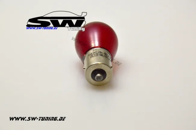 BAW15s blubs red 12V/21W (2pcs) PR21W with ECE