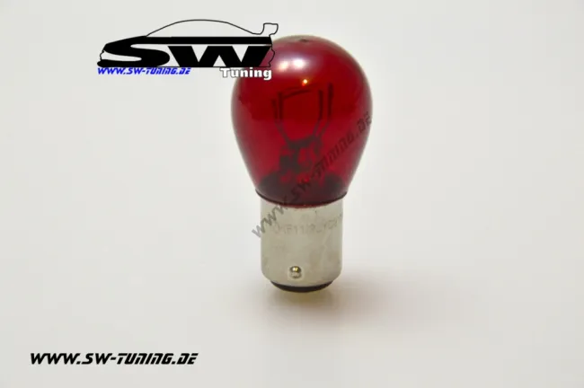 BAW15d Birnen Rot 12V 21/5W (2stk) PR21/5W mit ECE-Zulassung