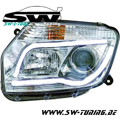 SW-Ltube Scheinwerfer Dacia Duster 10-14 LED Lighttube chrom
