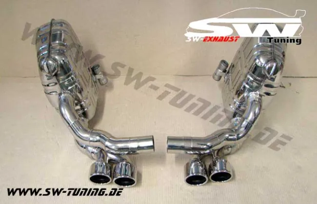 SW-Exhaust Sportendschalldämpfer Edelstahl für Porsche 911 997 Facelift Carrera/S 08-12