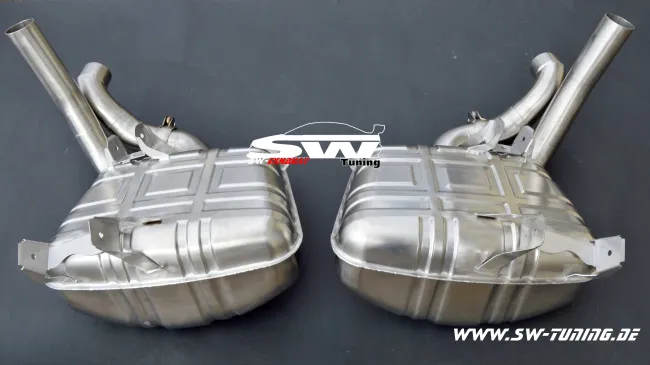 SW-Exhaust Edelstahl Sport Endschalldämpfer für Porsche 911 997 Carrera/S 05-08