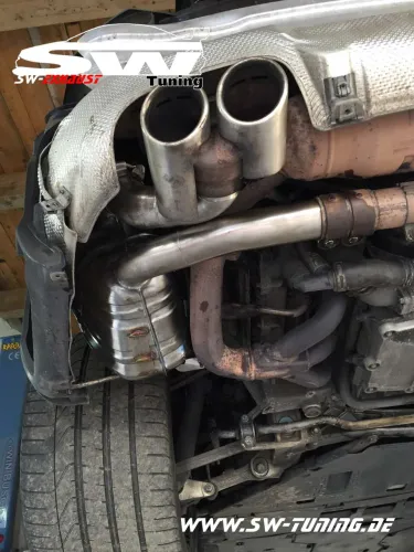 SW-Exhaust Edelstahl Sport Endschalldämpfer für Porsche 911 997 Carrera/S 05-08