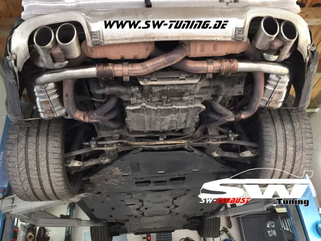 SW-Exhaust Edelstahl Sport Endschalldämpfer für Porsche 911 997 Carrera/S 05-08