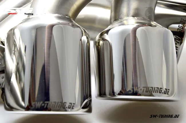 SW-Exhaust Edelstahl Sport Endschalldämpfer für Porsche 911 997 Carrera/S 05-08