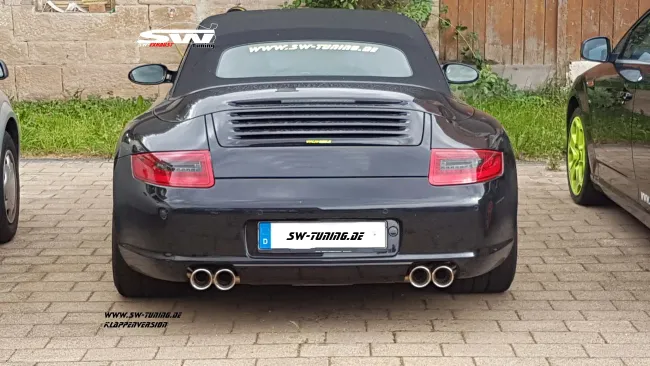 SW-Exhaust Edelstahl Sport Endschalldämpfer für Porsche 911 997 Carrera/S 05-08