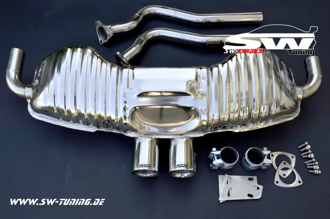 SW-Exhaust Sport Edelstahl Endschalldämpfer passend für Porsche Boxster / Cayman 987 05-13
