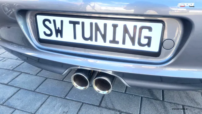 SW-Exhaust Sport Edelstahl Endschalldämpfer passend für Porsche Boxster / Cayman 987 05-13
