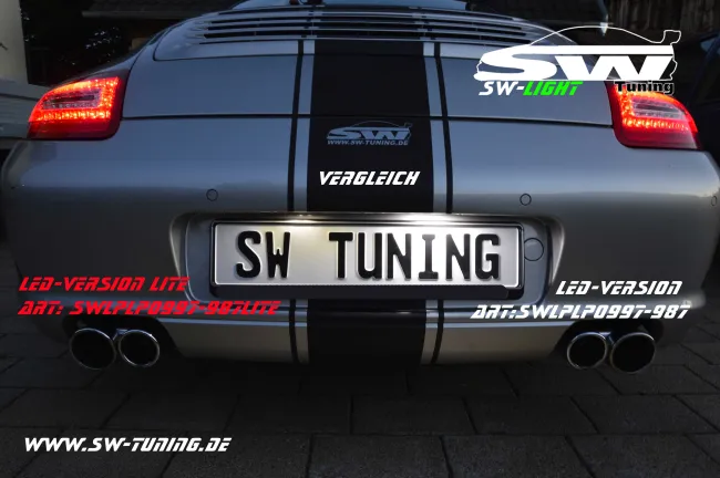 SW LED Kennzeichenbeleuchtung für Porsche Boxster/Cayman 987 | 911 997 | Cayenne 9PA LiteVersion 2stk
