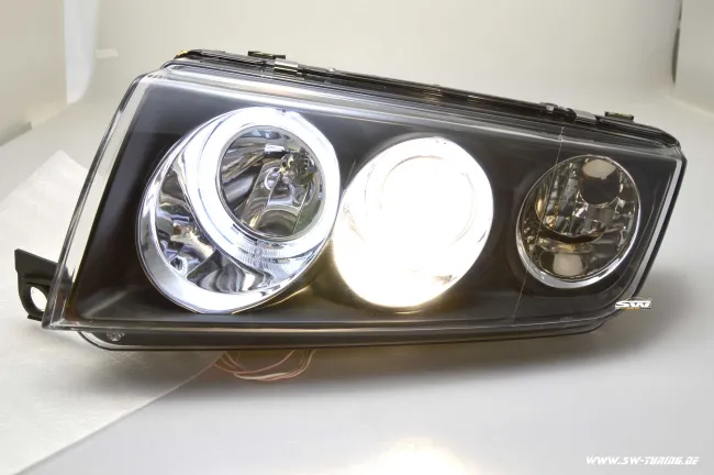 SW-CCFL Angel Eye Scheinwerfer Skoda Fabia I 6Y 99-07 CCFL-Standlichtringe black