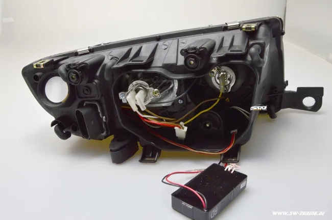 SW-CCFL Angel Eye Scheinwerfer Skoda Fabia I 6Y 99-07 CCFL-Standlichtringe black