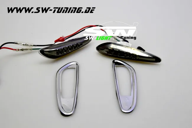 SW-Light LED Seitenblinker für BMW E46 LCI Lim/Touring 01-04 | 5er E60/E61 | X3 E83 smoke
