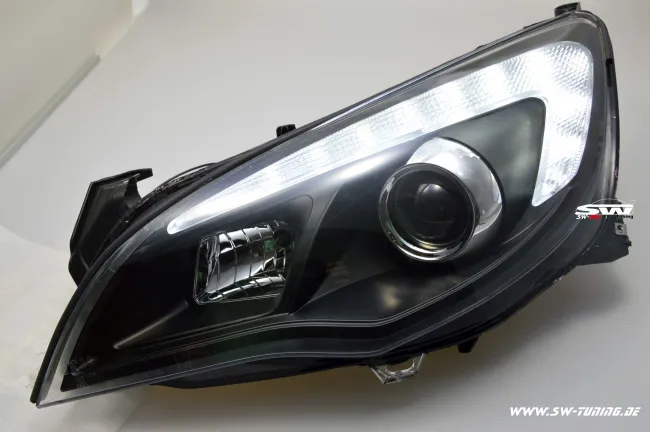 SW-DRL headlights Opel Astra J 09-12 5Doors LED DRL R87 black