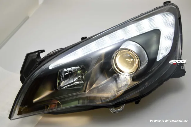 SW-DRL headlights Opel Astra J 09-12 5Doors LED DRL R87 black