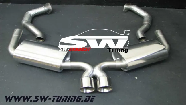 SW-Exhaust Sport Edelstahl Endschalldämpfer für Porsche Boxster/Cayman 981 12-15