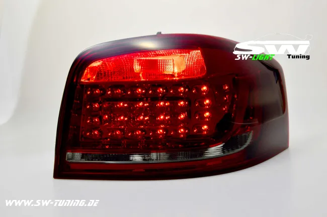 SW-Light LED Rückleuchten Audi A3 8P 3Türer Facelift 09-14 red/smoke