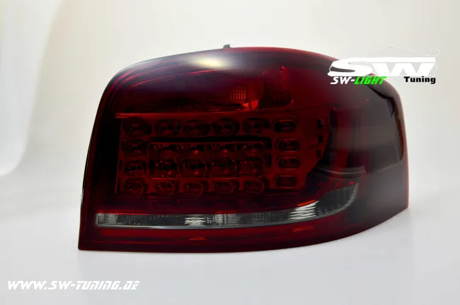 SW-Light LED Rückleuchten Audi A3 8P 3Türer Facelift 09-14 red/smoke