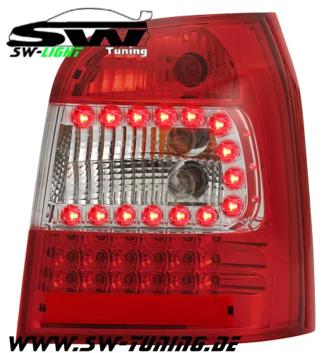 SW-Light LED Rückleuchten Audi A4 B5 Avant/Kombi 95-01 red/crystal
