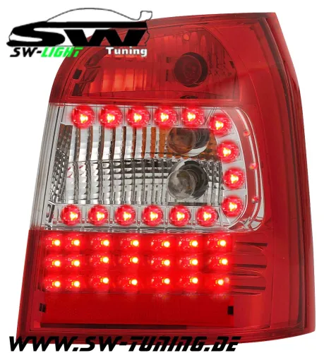 SW-Light LED Rückleuchten Audi A4 B5 Avant/Kombi 95-01 red/crystal