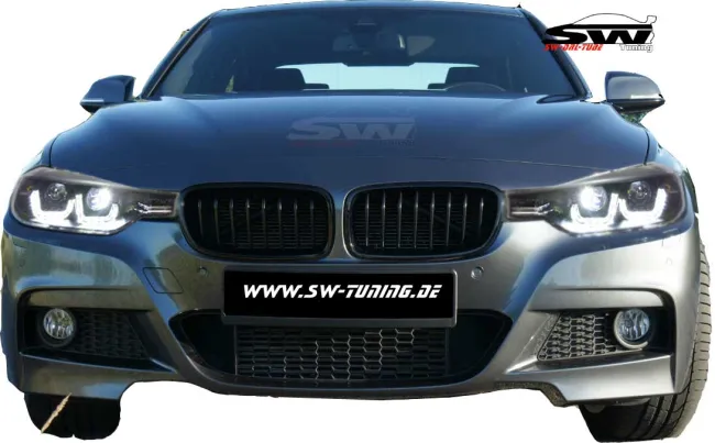 SW-DRLtube Angel Eye Scheinwerfer BMW 3er F30/F31 12-15 3D-LED TFL R87 black