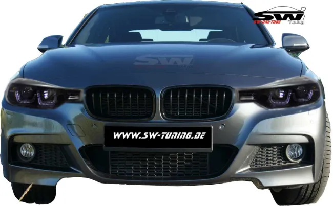 SW-DRLtube Angel Eye Scheinwerfer BMW 3er F30/F31 12-15 3D-LED TFL R87 black