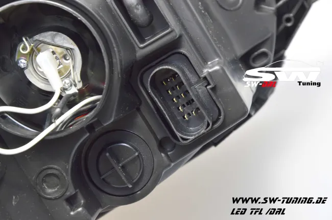 SW-DRL headlights for VW Golf V 03-09 LED DRL R87 black