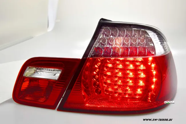SW-Light LED taillights for 3Series BMW E46 Cabrio Convertable 00-05 red/crystal 4parts