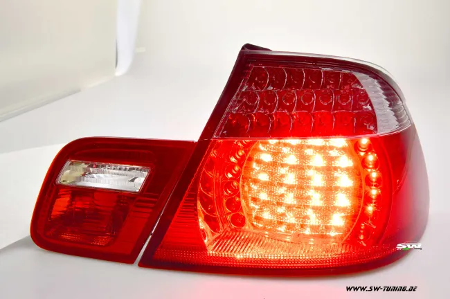 SW-Light LED taillights for 3Series BMW E46 Cabrio Convertable 00-05 red/crystal 4parts